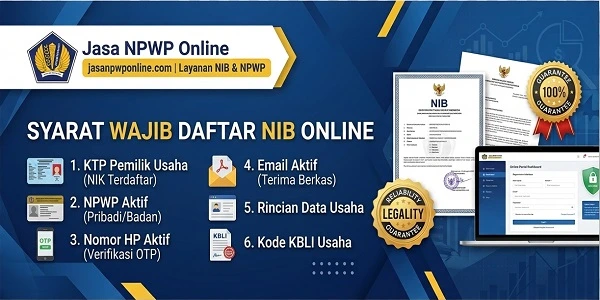 syarat wajib daftar nib online
